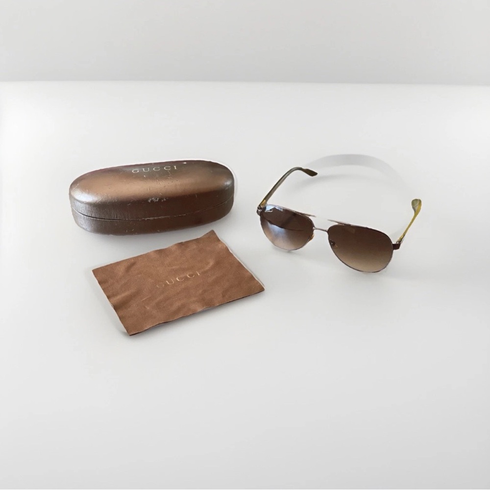 🌸SOLD🌸Gucci Aviator GG2898/S Sunglasses Brown Gradient Lens w/Case & Box